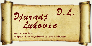 Đurađ Luković vizit kartica